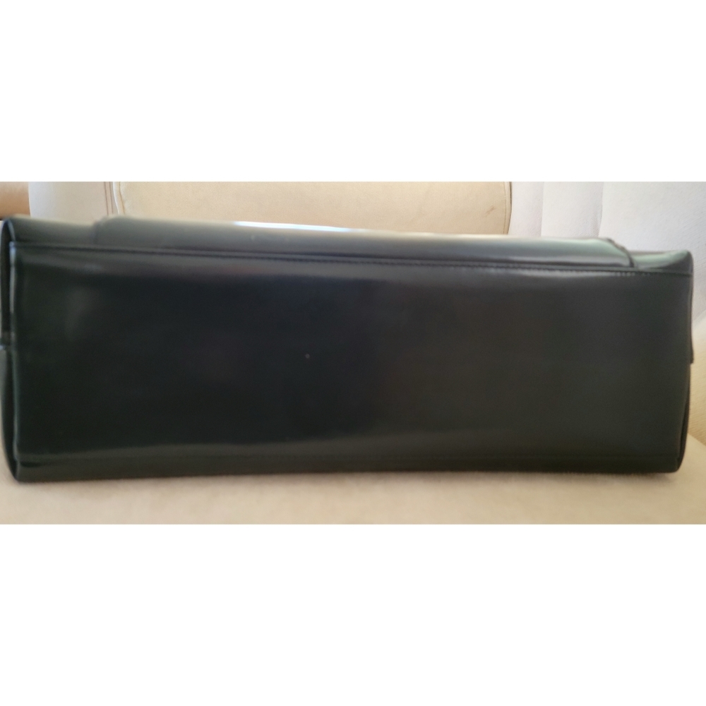 Gucci Vintage Graphite Enamel W/ Chrome Accented Tote Bag - Picture 11 of 11